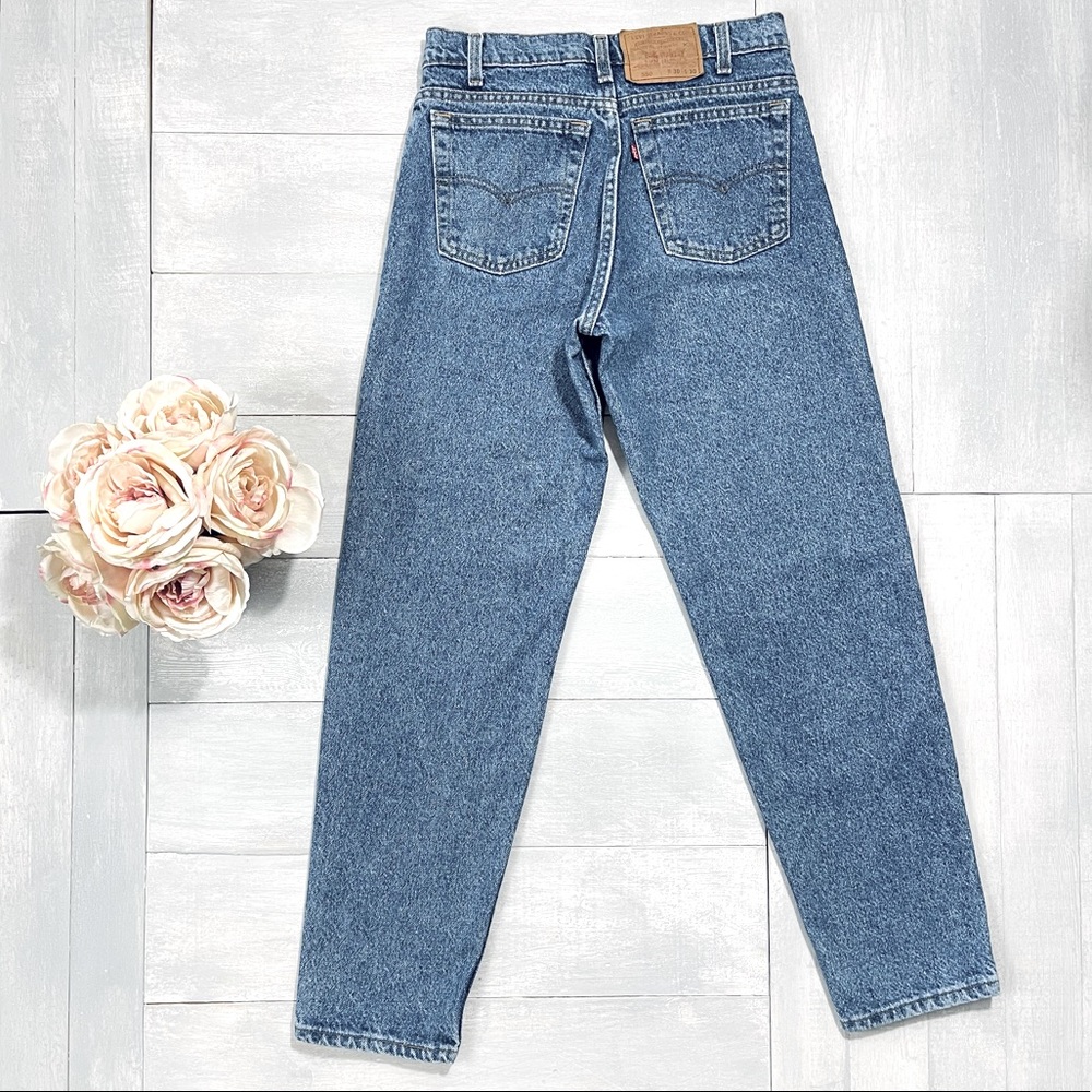 Vintage Levi’s 550 High Rise Tapered Jeans Made in USA Stonewashed Acid Wash